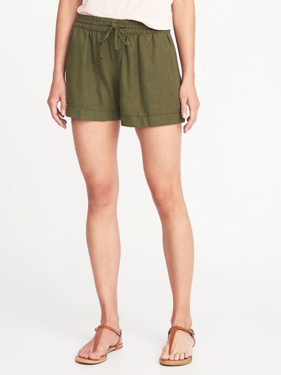 Old Navy Pants - Pull-On Linen-Blend Shorts